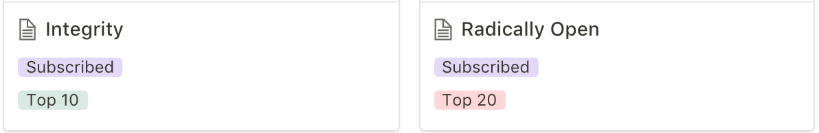 Value Board Via Notion
