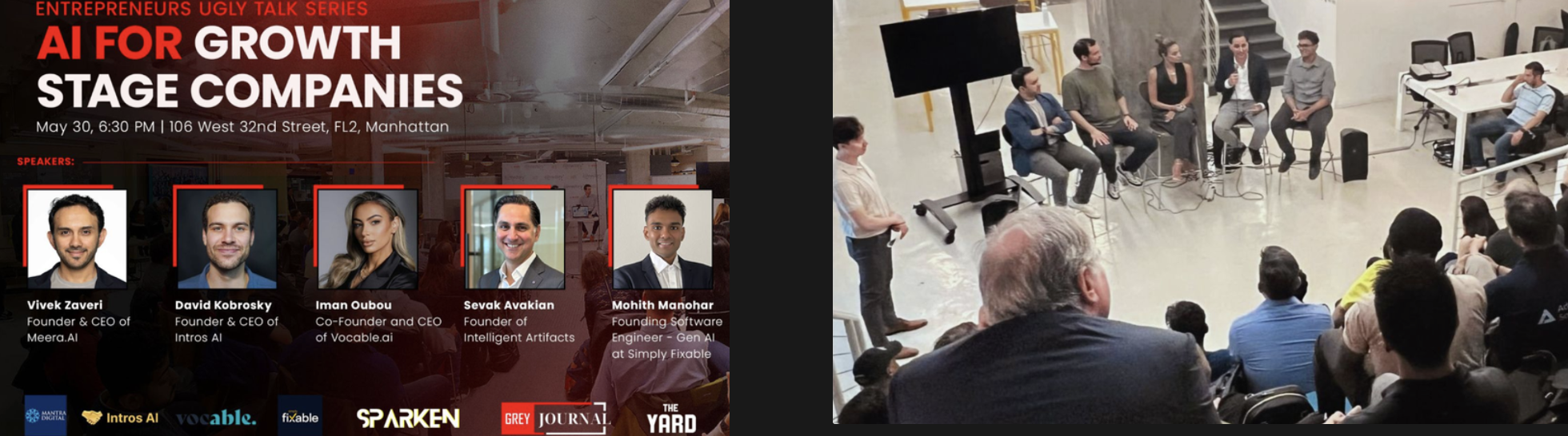 David speaking on AI panel during NYC Tech Week