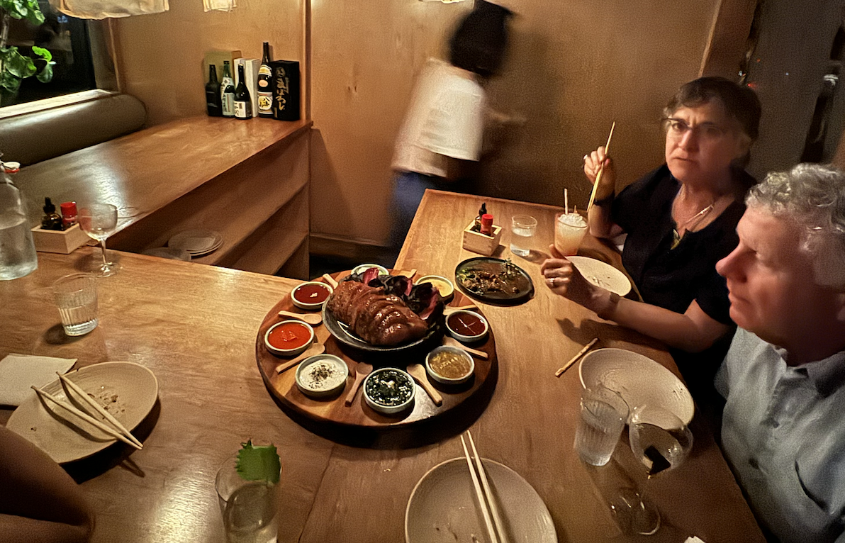Celebration dinner at Rule of Thirds restaurant in Brooklyn