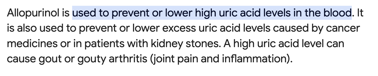 Hyperuricemia explanation diagram