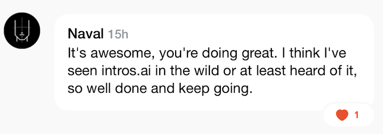 Naval DM about intros AI