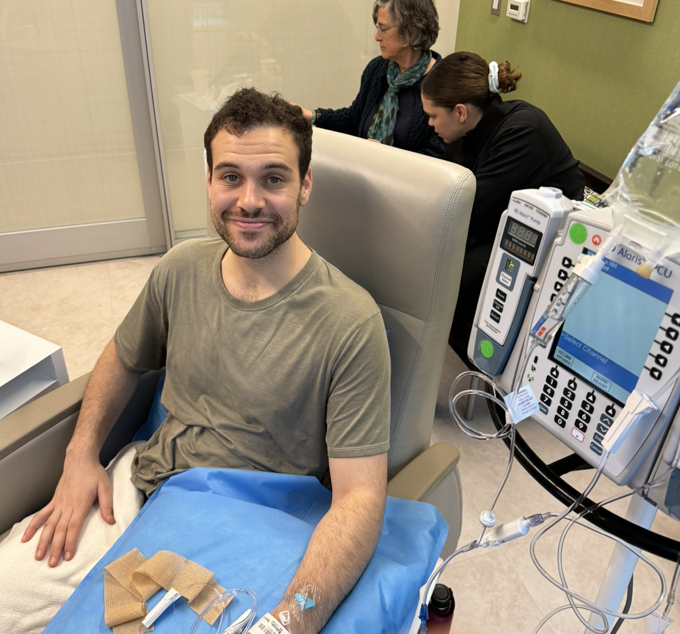First chemo session with mom and Mikayla