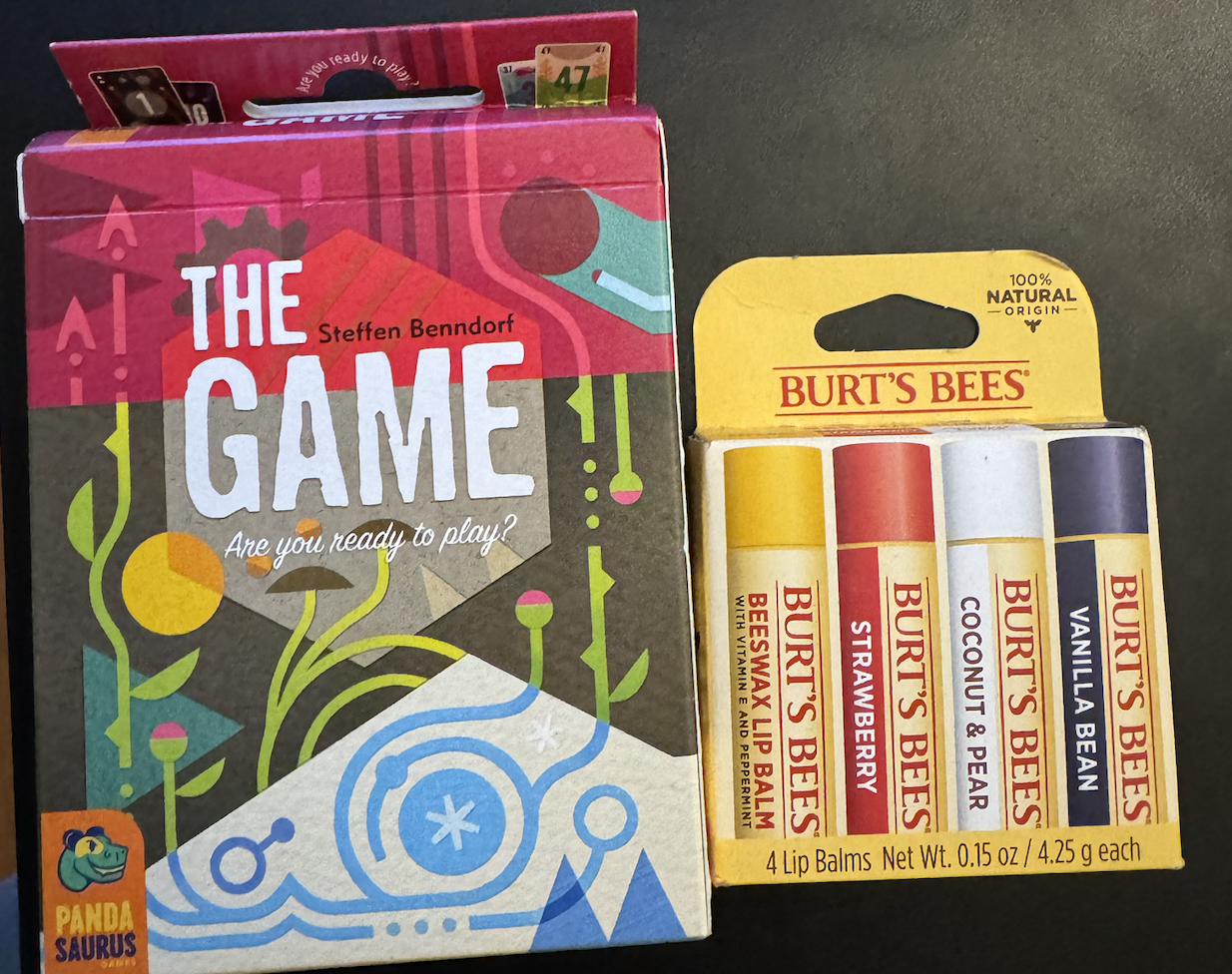 Card games and hat from Eliana