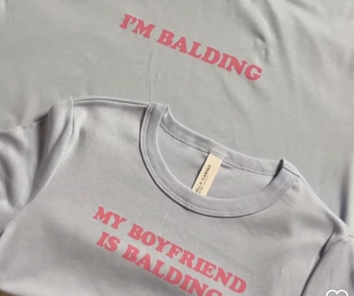 Instagram ad about boyfriend balding