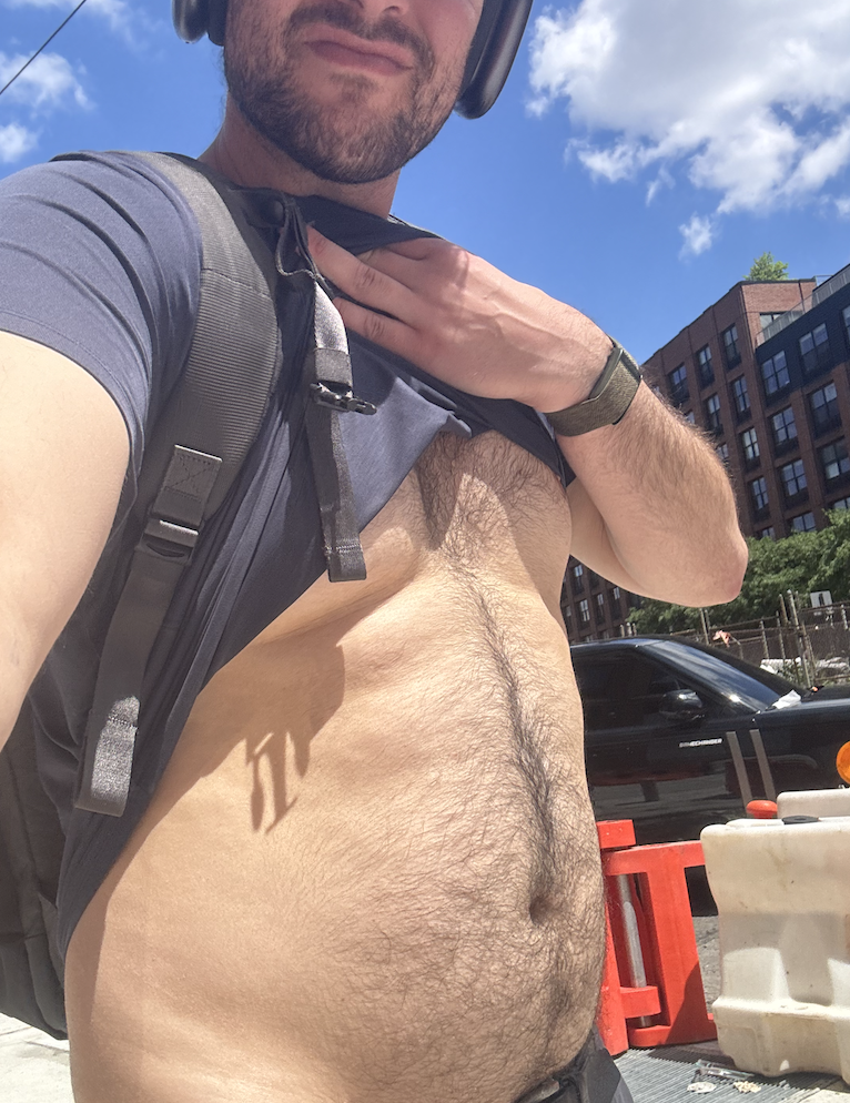 Selfie showing weight gain from steroids